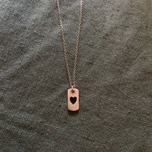 Dogeared Jewelry SOLD OUT Gold heart dog tag necklace